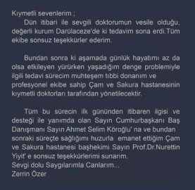 Zerrin Özer’den tedavi süreciyle ilgili açıklama