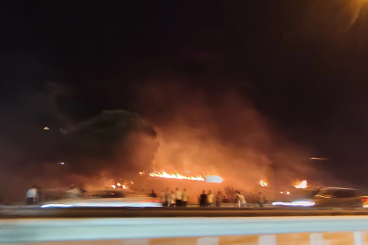 Bursa Mudanya Yolu'nda alevler yükseldi! Çağrışan'da yangın paniği!