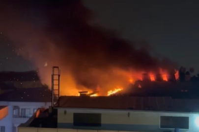 Düzce'de çatı katı yangını panikletti!