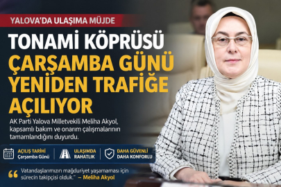 Tonami Köprüsü Çarşamba Günü Yeniden Trafiğe Açılıyor