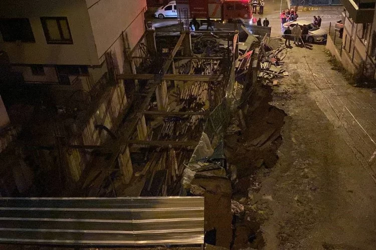 Kocaeli’de aynı mahallede ikinci kez istinat duvarı ve yol çöktü